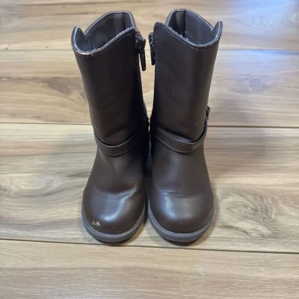 Gymboree Toddler Size 5 Brown Tall Boots Buckle Detail Preppy Equestrian Cozy